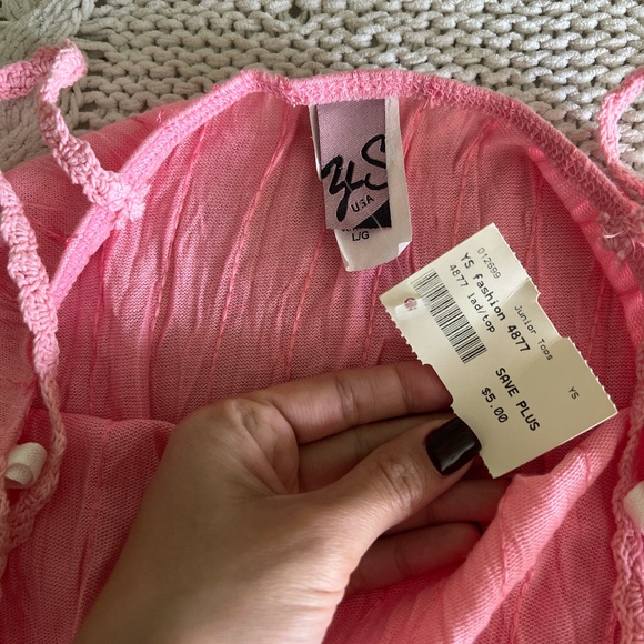 Vintage Y2K Coquette Baby Pink Tank Top - Picture 6 of 8